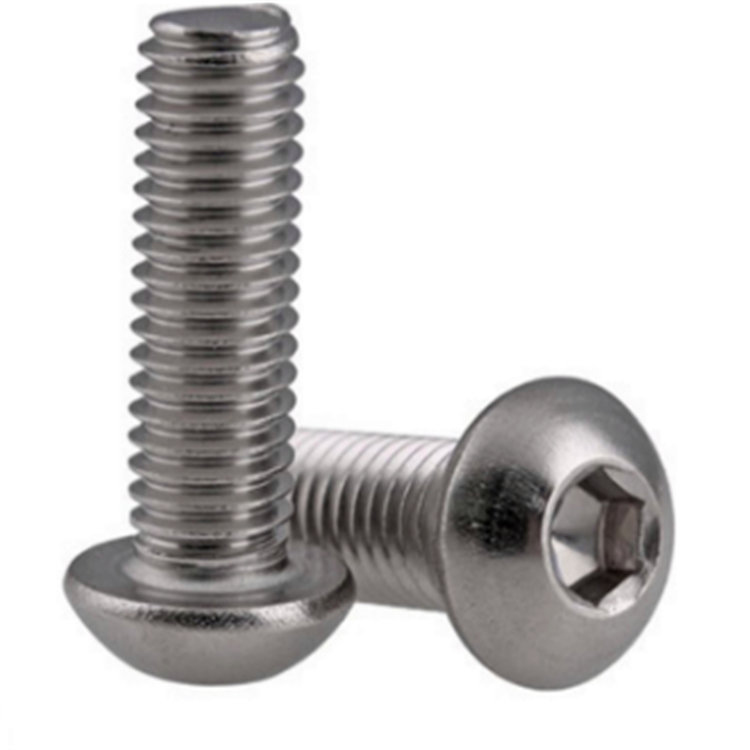 Ruostumattomasta teräksestä valmistettu 18-8 Hex Socket -painikepään koneruuvi