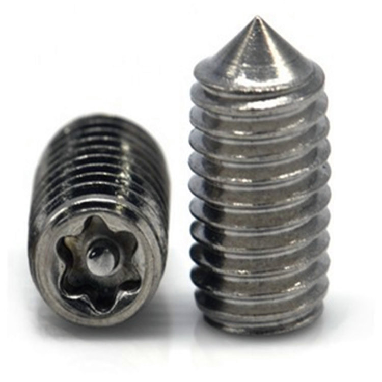 Ruostumattomasta teräksestä valmistettu 316 M8 torx-kiinnitysruuvi kartiokärjellä