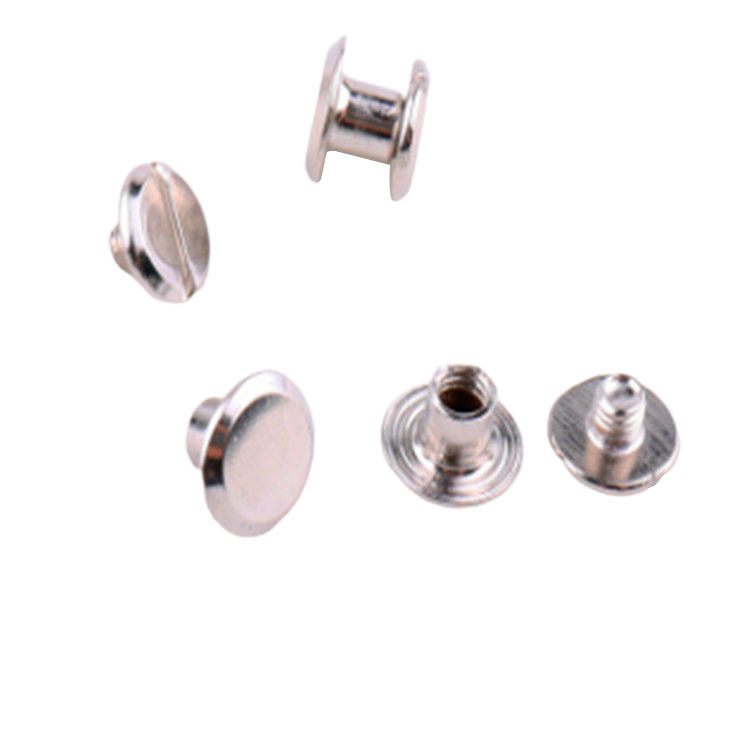 M4X5mm metallinen chicago-ruuvikirjasidontaruuvi nahkaa varten