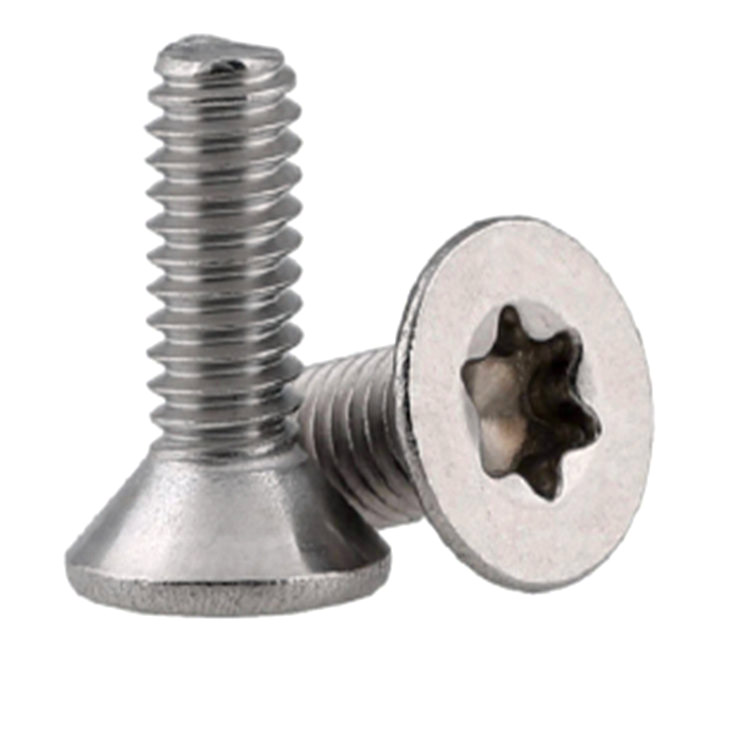 Musta DIN7991 uppokantainen Torx Micro Pieni ruuvi