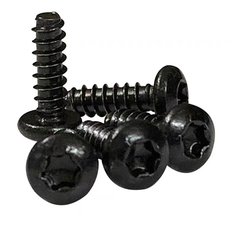 Mustat hiiliteräksiset m4 torx-pannupäälliset itsekierteittävät ruuvit