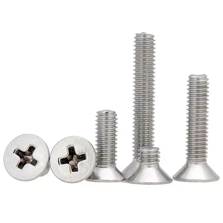 DIN965 nikkelipinnoitettu m2 metallinen upotettu koneruuvi