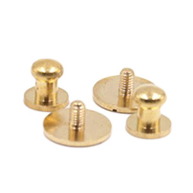 Uusi muotoilu Solid Brass Sam Brown Button Stud Nahkalle