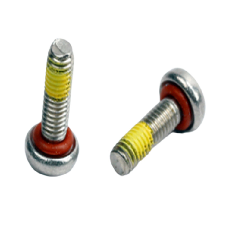 Korkealaatuinen M3X10 vedenpitävä Pan Head Nylon patch Machine Screw Korkealaatuinen M3X10 vedenpitävä Pan Head Nylon patch Machine Screw